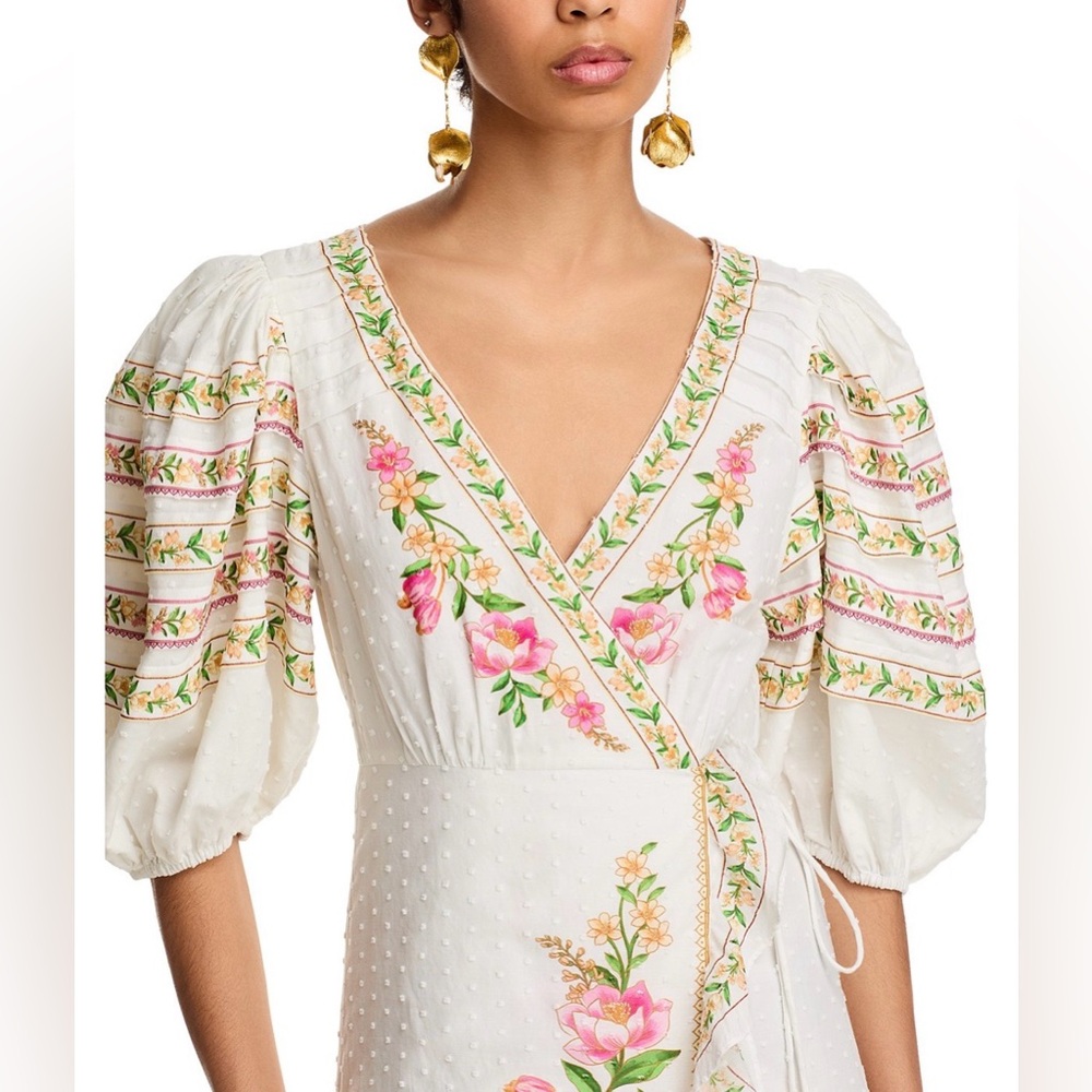 FARM Rio Palm Dream Midi Wrap Dress, NWT ๐ง๐ท - Picture 2 of 16